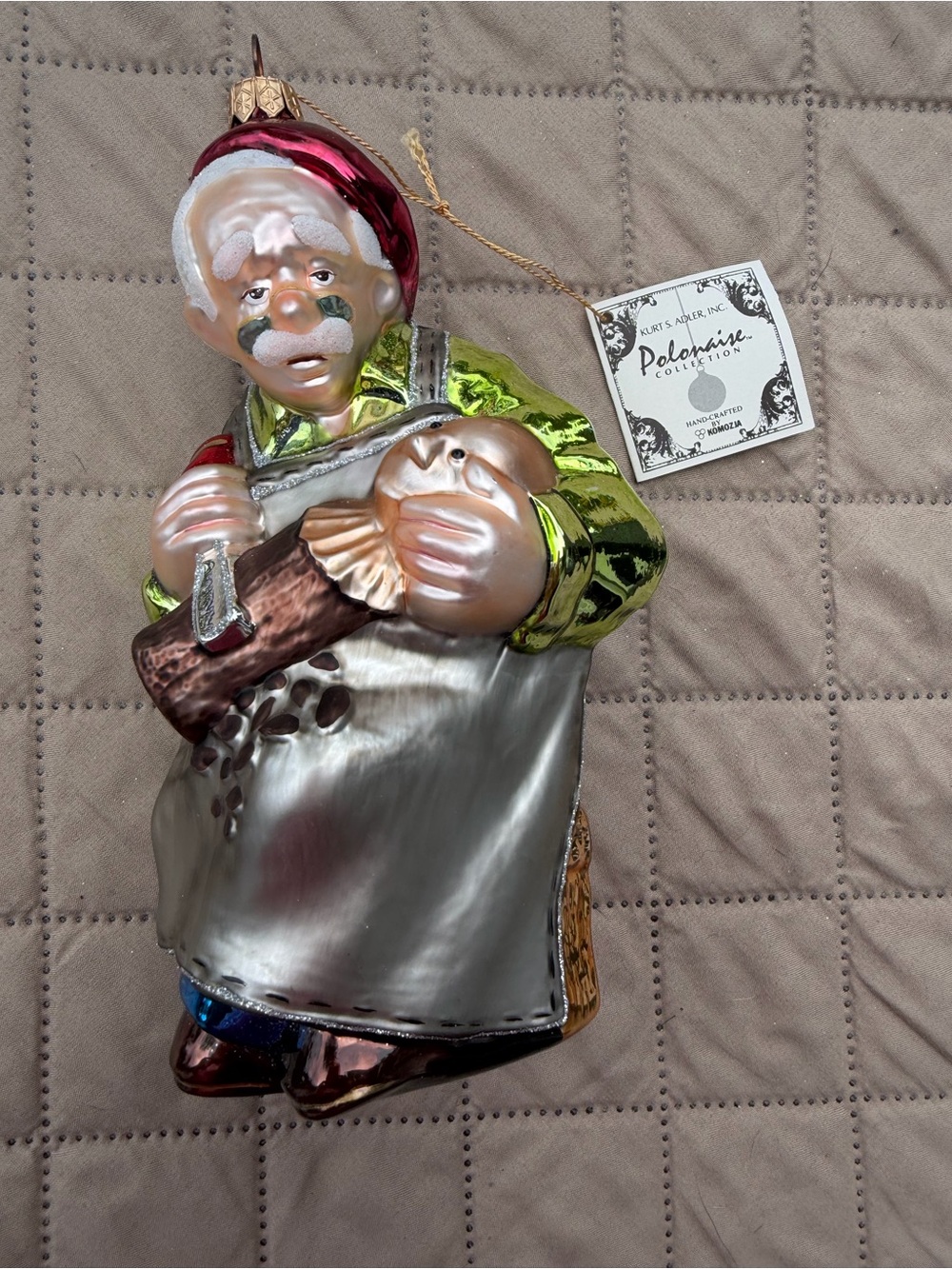 Kurt Adler Polonaise Geppetto Pinocchio Glass Ornament Komozja Poland